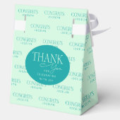 2026 Mint Green Teal Congrats Graduation Party フェイバーボックス (裏面)