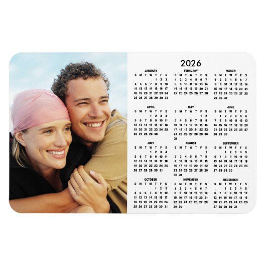 2026 Modern Calendar Photo Magnet マグネット (横)