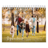 2026 Modern Custom Photo Script Family カレンダー (カバー)
