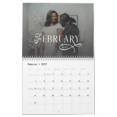 2026 Modern Elegant Wedding 14 Photos Newlyweds カレンダー (2月 2027)