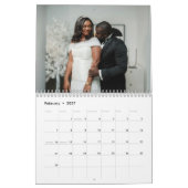  2026 Modern Elegant Wedding Photo Newlyweds カレンダー (2月 2027)