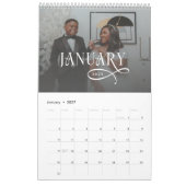 2026 Modern Elegant Wedding Photo Newlyweds カレンダー (1月 2027)