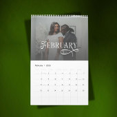 2026 Modern Elegant Wedding Photo Newlyweds カレンダー