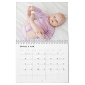 2026 Modern Family Photo Calendar – Pink & white カレンダー (2月 2026)