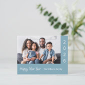 2026 Modern Happy New Year Family Photo シーズンポストカード (スタンド正面)