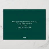 2026 Modern Minimal Photopop Teal Typography 箔シーズンカード (裏面)