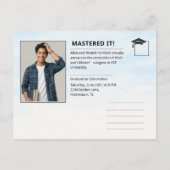 2026 Modern Photo Graduation Announcement Postcard 案内ポストカード (裏面)