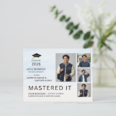 2026 Modern Photo Graduation Announcement Postcard 案内ポストカード (スタンド正面)