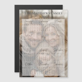 2026 Modern Script Holiday Photo Calendar (正面/裏面)