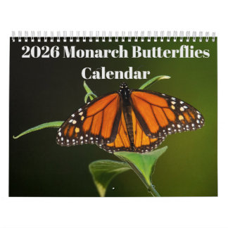 2026 Monarch Butterflies Calendar カレンダー