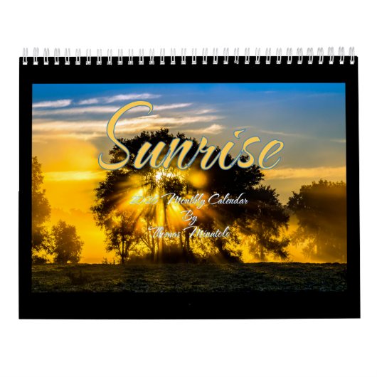 2026 Monthly Sunrise Calendar By Thomas Minutolo カレンダー (裏面)