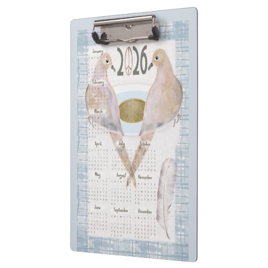 2026 Mourning Doves For Peace クリップボード (左)