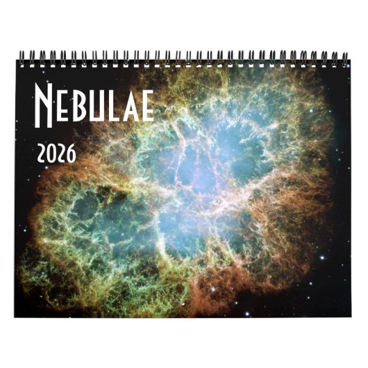 2026 NASA Space Nebulae Astronomy Stars Calendar カレンダー (カバー)