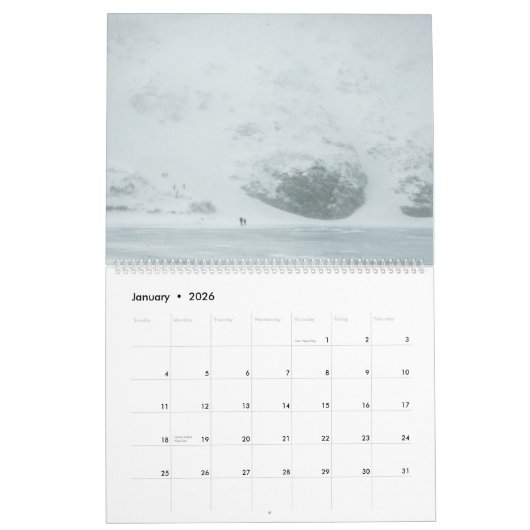2026 Nature Calendar カレンダー (1月 2026)