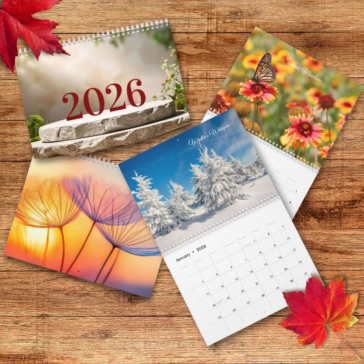 2026 Nature Photography Wall Calendar カレンダー
