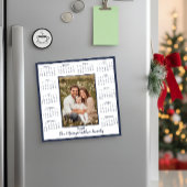 2026 Navy Blue Photo Magnetic Calendar