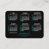 2026 Neon 52週間ISOカレンダー(Janz) 名刺 (裏面)