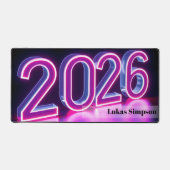 2026 Neon Futuristic Cyberpunk Gaming デスクマット (正面)