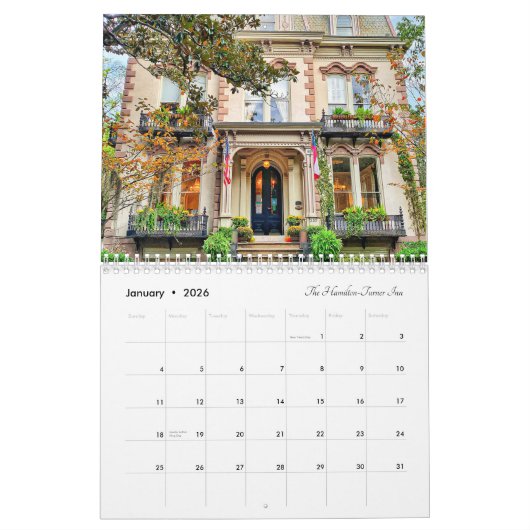 2026 New Charming Savannah Calendar カレンダー (1月 2026)