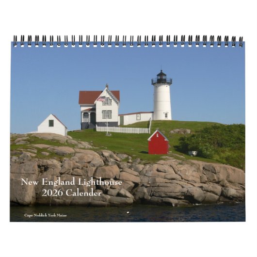 2026 New England Lighthouse-Calendar Calendar カレンダー (カバー)