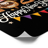 2026 New Year Celebration Disco Ball Gold Festivit ポスター (角)