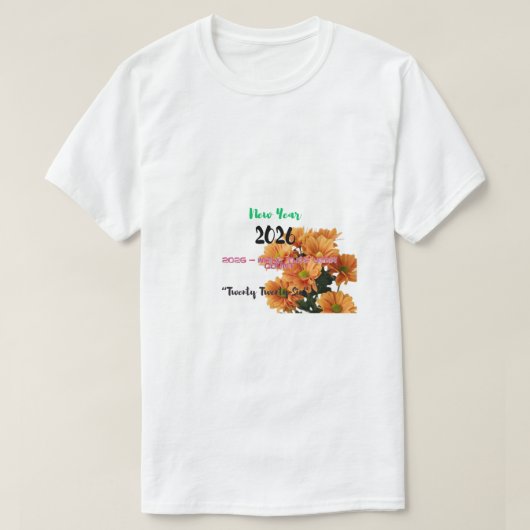 2026 New Year Cosmic Flower Galaxy  Tシャツ (デザイン正面)