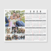 2026 New Year Family Photos Calendar Magnetic Card (正面)