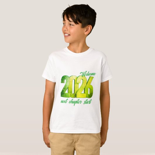 2026 NEW YEAR KIDS BASIC T-Shirt Tシャツ (正面フル)
