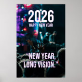 2026 New Year Long Vision Motivation Poster ポスター (正面)