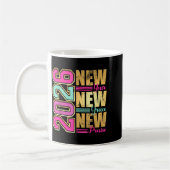 2026 New Year New Grace New Praise Retro Nge Desig コーヒーマグカップ (左)