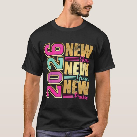 2026 New Year New Grace New Praise Retro Nge Desig Tシャツ (正面)