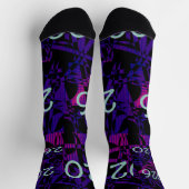 2026 New Year New Years socks purple fun funny ソックス (上部)