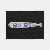 2026 New Year’s Party Fireworks Funny Celebration フリースブランケット (正面(横))