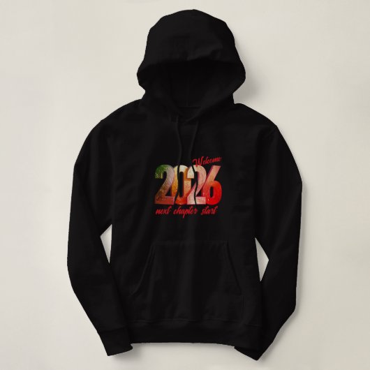 2026 NEW YEAR WOMENS ADULT PULLOVER HOODIE パーカ (デザイン正面)