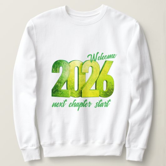 2026 NEW YEAR WOMENS BASIC SWEATSHIRT スウェットシャツ (デザイン正面)