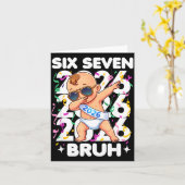 2026 New Years Baby Six Seven Bruh Funny Cool Dabb カード (黄色い花)