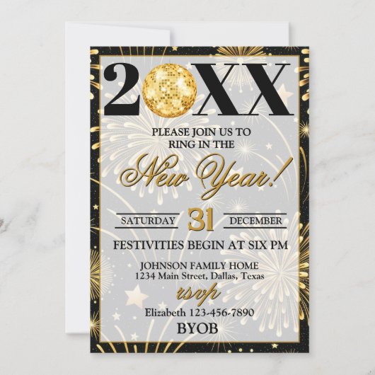 2026 New Years Eve Party 招待状 (正面)