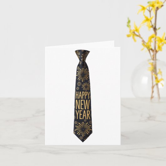 2026 New Year's Party Funny Fireworks Party New Ye カード (黄色い花)