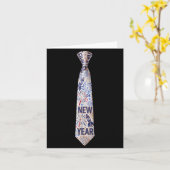 2026 New Year's Party Funny Fireworks Party New Ye カード (黄色い花)