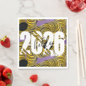 2026 New Years Trippy Bold Font スタンダードランチョンナプキン (インサイチュ)