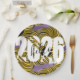 2026 New Years Trippy Bold Font ペーパープレート