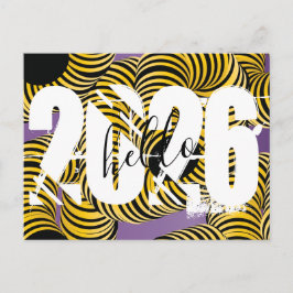 2026 New Years Trippy Bold Font ポストカード