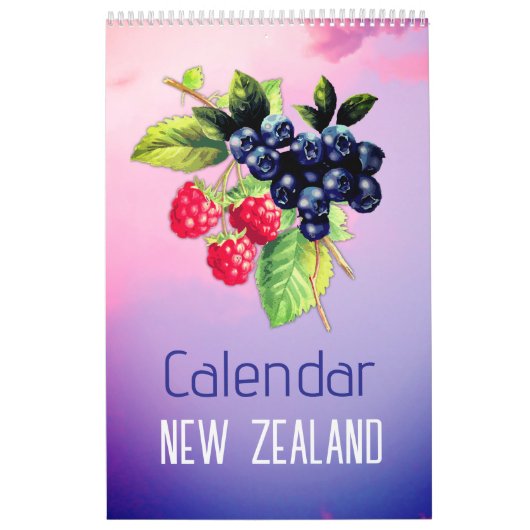 2026 New Zealand Calendar with Events and Holidays カレンダー (カバー)
