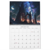 2026 Nightscapes 2 Surreal宇宙ランドスケープアート カレンダー (1月 2027)