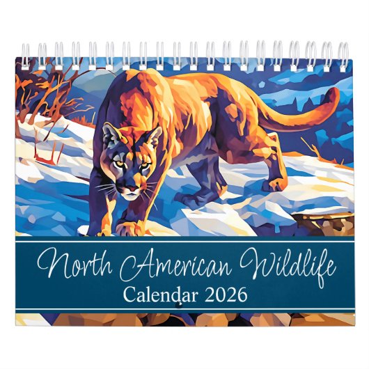 2026 North American Wildlife 2ページ小 カレンダー (カバー)
