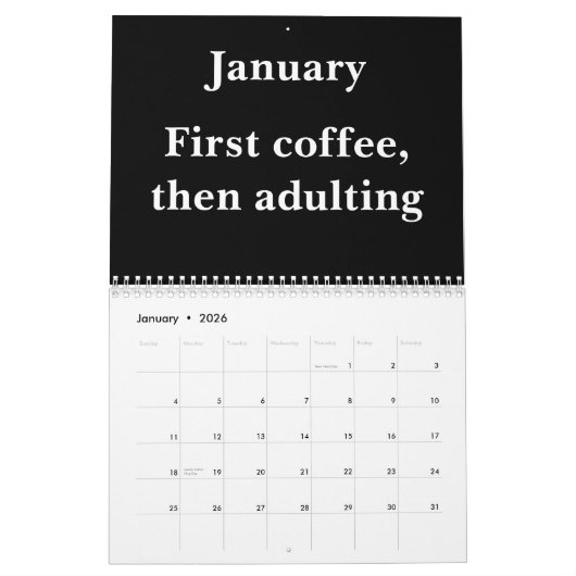 2026 Office Humor Wall Calendar カレンダー (1月 2026)