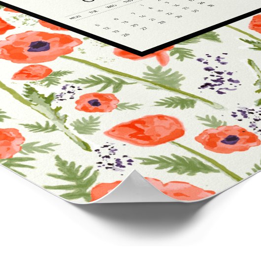2026 Orange Poppies Calendar ポスター (角)