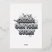 2026: Own Your Story - The Empowerment Slogan 箔招待状 (裏面)