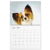 2026 Papillon Dog Mom Mama Lovers Owners Gift カレンダー (3月 2026)