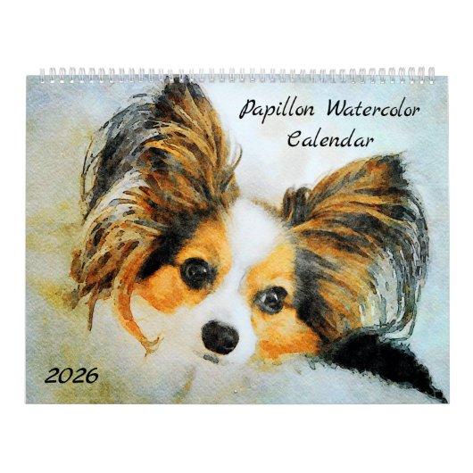 2026 Papillon Dog Mom Mama Lovers Owners Gift カレンダー (カバー)